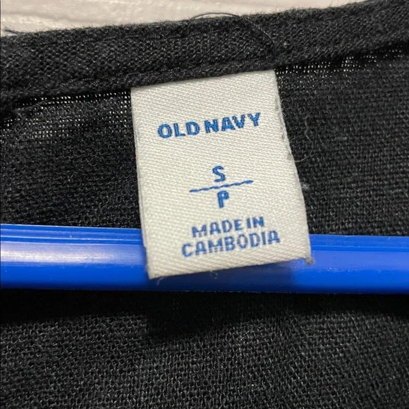 Old Navy | Black | Ruffle | Linen Blend |Sleeveless | Cropped | Romper  | Size S - Picture 6 of 16